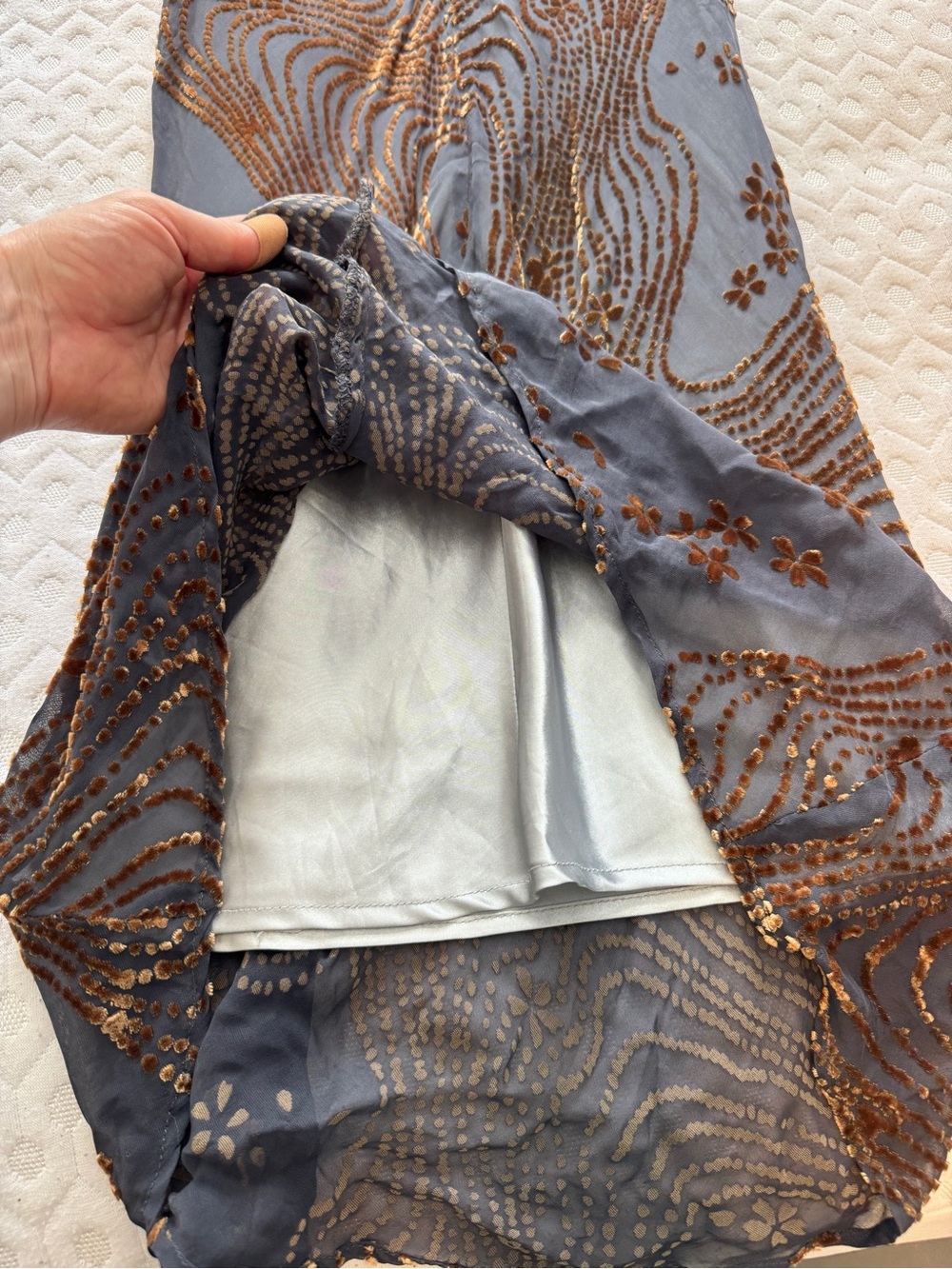 Vintage 90s ‘Events Australia’ Velvet Devoré Slip Dress - Picture 9 of 9